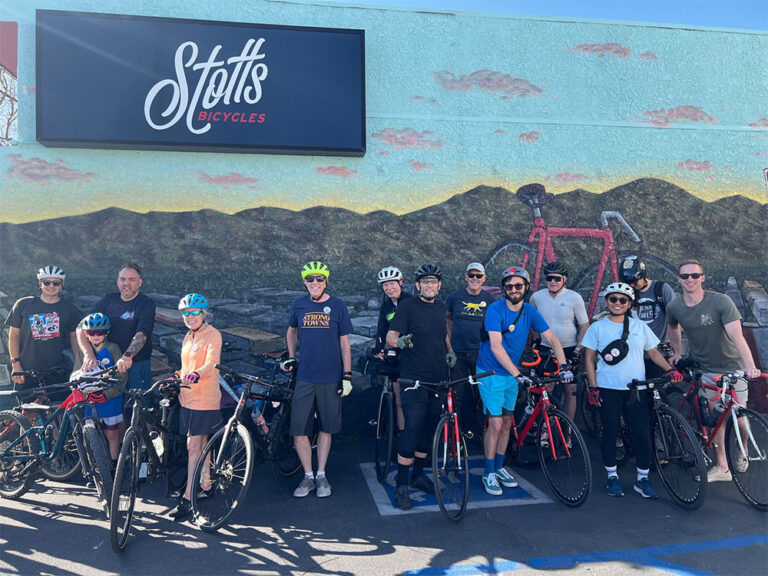 eddy polon with bicyclists